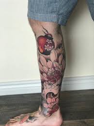 This is a japanese tattoo. Painted Temple Body Part Leg Sleeve Tattoos Page 3