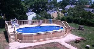 Pin By Blue Star Carpentry On Pool Decks Oval Pool Oval Swimming Pool Above Ground Swimming Pools
