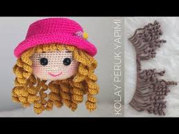 Amigurumi Kolay Peruk Ve Sapka Yapimi Easy Wig And Hat Tutorial Eng Subtitles On Youtube Tig Isleri Orme Bebekler Tig Isi Sablonu