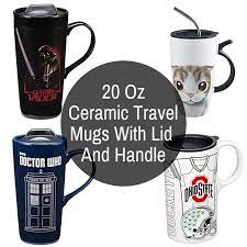 20 Oz Ceramic Travel Mug With Lid And Handle Mugs Travel Mug Ceramics