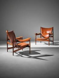 Finn Juhl Pair Of Chieftain Armchairs Model No Fj 49 A Designed 1949 Executed 1950s Artsy Armchair Finn Juhl Furniture Design