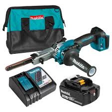 Find great deals on ebay for milwaukee belt sander. Makita Dbs180rtx1 18v Li Ion Cordless Brushless 9mm Power File Belt Sander Combo Kit