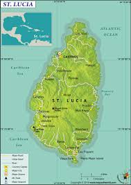 What Are The Key Facts Of Saint Lucia St Lucia World Map With Countries Windward Islands