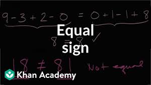 Equal Sign Addition And Subtraction Video Khan Academy