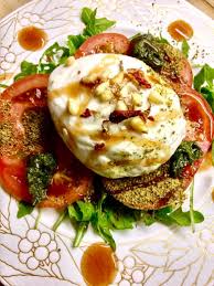 Burrata Barlauch Pinie Pomodori Al Secchi Rosen Kurbiskernspane Rezept Barlauch Essen Lebensmittel Essen