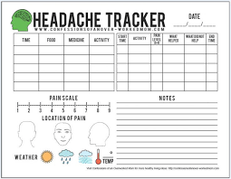 Migraine Tips And A Free Printable Headache Tracker