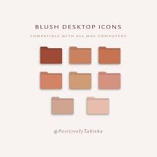 Blush Desktop Icons Instant Download 8 Blush Mac Folder Etsy Desktop Icons Mac Desktop Folder Icon