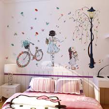 Explore these teen bedroom ideas for chic solutions. Teenage Wall Stickers Boys Girls Tree Bicycle Light Pvc Self Adhesive