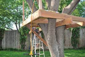 See full list on wikihow.com How To Build A Treehouse Tree House Diy Simple Tree House Tree House Kids