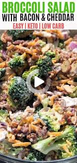 Low Carb Brokkolisalat Mit Speck Eine Einfache Keto Beilage Die Sich Hervorragend Fur In 2020 Brokkoli Salate Keto Rezepte Einfach Brokkolisalat