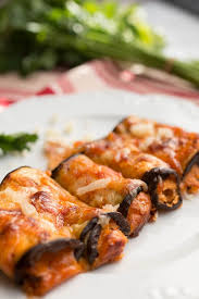 Low Carb Cheesy Baked Eggplant Rolls Recipe So Nourished Recipe Eggplant Recipes Baked Eggplant Eggplant Rolls