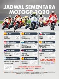 Infografis 200603 Jadwal Sementara Motogp 2020 Di 2020 Infografis Spanyol