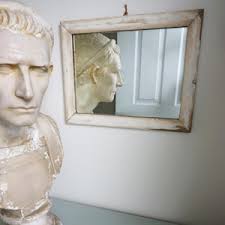 Antique White Painted Mirror