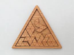 Learn how to clean a wood cutting board. Wooden Triangles Geometric Puzzle Red Oak By Timbergreenwoods Shape Puzzles Geometric Wood Games