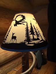 Choose from accent lamp shades, table lamp shades, fashion lamp shades, oversized & mini lamp shades, and more! Wildlife Lampshade Deer Bear Scene Etsy Lodge Style Home Table Top Lamps Lamp Shade