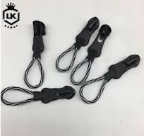 Lanke Custom Zipper Pullers Dot String Cord Rubber Zipper Puller Use for  Nylon Zipper Sports Jacket or Pockets