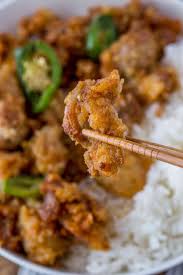 Crispy Hawaiian Garlic Chicken Made With A Soy Garlic Sauce And Fried Jalapeno Rings This Is A Spicy Version Of Poultry Recipes Chicken Recipes Garlic Chicken