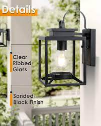 Dlc listed area lights, ul listed area lights Buy Osimir Outdoor Sconces Wall Lighting Modern Farmhouse Exterior Light Fixtures Wall Mount In Black Finish With Cylinder Glass 2353 1w 1pk Online In Greece B07zyrr4gs