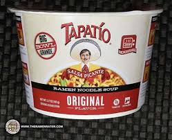The soup married with the bouncy texture of our noodles balances out to make one very satiating meal. 2939 Tapatio Ramen Noodle Soup Original Flavor The Ramen Rater