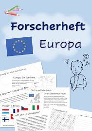 Forscherheft Zum Thema Europa Unterrichtsmaterial Im Fach Erdkunde Europa Erdkunde Forscher