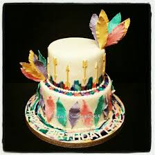Different Style Birthday Cake Similar Foods Bohemian Themed Birthday Cake By Cakes N Sweets Handmade Feathers And Gold Arrows Birthday Cake Girls 13 Birthday Cake Themed Birthday Cakes