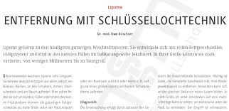 Lipome Hautarztpraxis Dr Kirschner