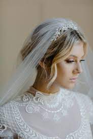 Enchanted Silver Wedding Tiara Art Deco Tiara Crystal Etsy Crystal Bridal Tiaras Veil Hairstyles Bridal Tiara