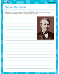 Included in this file is one writing assignment that mimics the ela test writing style. Thomas Alva Edison Famous Inventors Worksheet Jumpstart