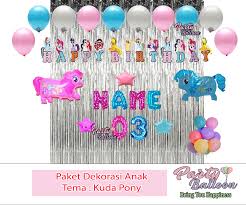 Desain, warna, ukuran dapat menyesuaikan permintaan/kebutuhan purchaser. Partybaloon Dekorasi Ulang Tahun Anak Tema Kuda Pony Paket Ulang Tahun Anak Kuda Poni Little Ponny Birthday Decoration Set Lazada Indonesia