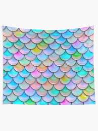 Mermaid Tale Light Blue Tapestry By Haroulita Redbubble