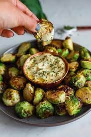 Crispy Brussel Sprouts With Dijon Aioli Dash Of Mandi Veggie Dishes Recipes Healthy Recipes