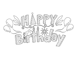 I am not prone to self promotion but i just want to shout out to…me. Printable Striped Happy Birthday Coloring Page