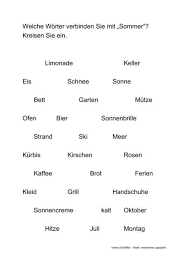 Sommer Worter Mit Sommer Verknupfen Sprache Sommer Worte Geschichten Fur Senioren Aktivierung Senioren
