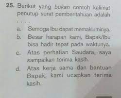 Demikian surat lamaran kerja ini saya buat nah, itulah beberapa contoh kalimat penutup dalam membuat surat lamaran kerja yang berkualitas. Berikut Yang Bukan Contoh Kalimat Penutup Surat Pemberitahuan Brainly Co Id