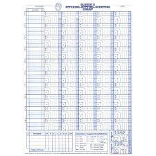 Glovers Scorebook Pitching Hitting Scouting Sheets