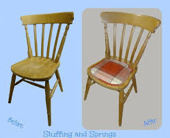 Wooden Kitchen Chairs Made More Comfortable With Fixed Seat Pads Re Upholstered Fu Kitchen Chair Pads Wooden Kitchen Chairs Recycled Plastic Adirondack Chairs