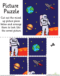 Connecting the dots to reveal the pictures of animals, birds, cartoon characters, etc. Outer Space Picture Puzzle Worksheet Education Com