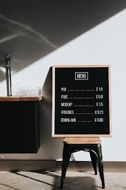 Menu Board Mockup Free Free Mockup In 2020 Coffee Shop Menu Menu Board Coffee Shop