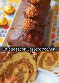 Buche De Noel Aux Ferrero Rocher Mousse Au Nutella Recette Ferrero Rocher Recette Facile