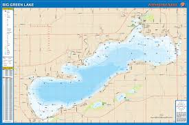 Big Green Lake Green Co Fishing Map