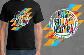 Venue at astaka dewan suarah, bintulu. Baju Hari Sukan Negara 2017 Englshcin