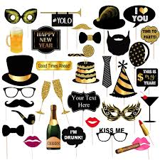 Happy Birthday Photo Booth Props Printable Editable New Years Party Props Printable Photo Booth Props Etsy Birthday Party Props Photo Booth Props Birthday Party Props