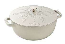 Two interior shelves, solid wood top, locking. Staub Cast Iron 3 75 Qt Essential French Oven With Snowflake Lid Wayfair