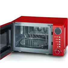 Micro Ondes Grill 20l 700w Rouge Silver 7893 Taille Taille Unique Retro Retro Design Appliances Direct