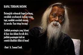 Beli novel salina dan bertemu pak samad. Kapal Terbang Datang Poem By Pak Samad For A Better Malaysia