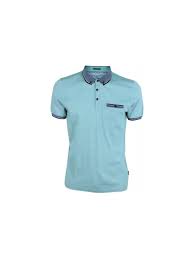 Flat knit collar with picot trim. Ted Baker Ashland Flatknit Collar Polo In Green Northern Threads