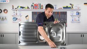 Does the kitchen sink need to be replaced, or does the kitchen tap take priority? Kitchen Sink Drainer Stainless Steel 1 5 Bowl 1000 X 500mm Screwfix Youtube