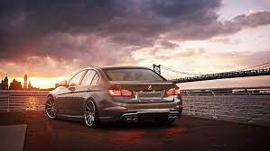 Hd Wallpaper Sunset Bmw Bridge 335i Rear F30 3 Series Wallpaper Flare