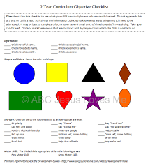 2 Year Objective Checklist Homeschool Preschool Lesson Plans For Toddlers Toddler Curriculum
