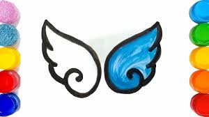 This tutorial focuses on the shading aspect of the. How To Draw Colour Angel Wings Step By Step Too Colour Youtube